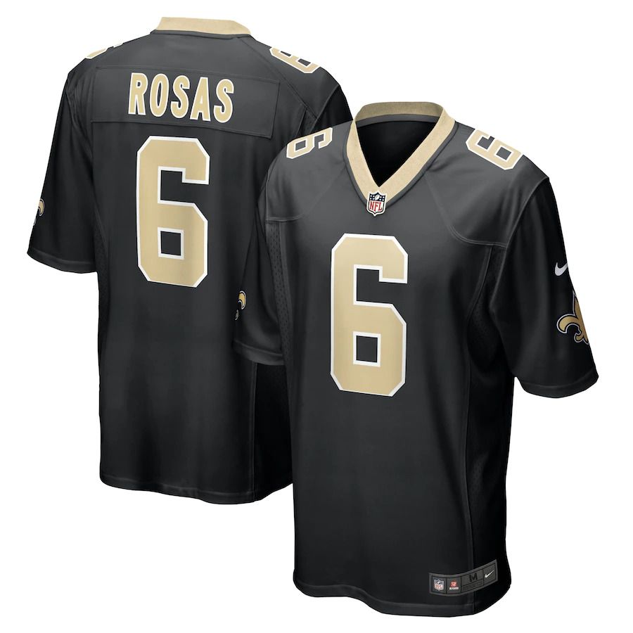 Men New Orleans Saints #6 Aldrick Rosas Nike Black Game NFL Jersey